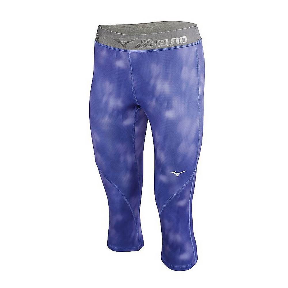 Leggings Mizuno Impulse 3/4 Print - Mulher - Vermelhas Azul Marinho - GJHER7406